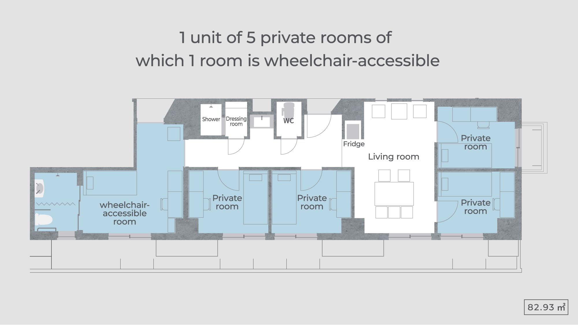 wheelchair-accessible unit